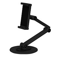 Esta es la imagen de soporte de escritorio articulado para tableta acteck st430 / pinza de sujecion / tableta y celular 13 / aluminio / soporta 1kg / negro / ac-934565